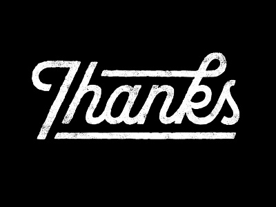 Thanks custom type lettering logo logotype script type