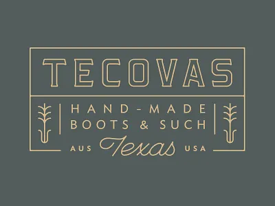 Custom Boot Brand Misc Asset austin badge boots monoline outline script texas weeds wheat