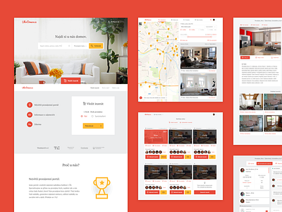 UlovDomov.cz flat home house living red start up startup ulovdomov yellow