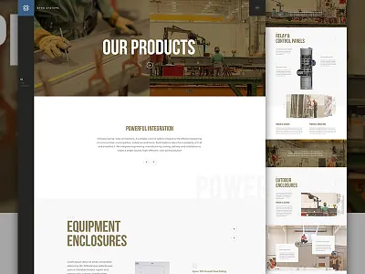 Industrial Products business call out elegant seagulls engineering factory grid industrial manufacturing mechanical people products team