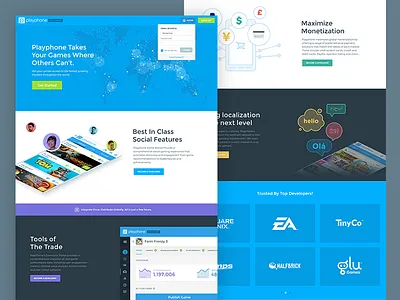 Developers developer flat illustration landing page layout login responsive signup typography web