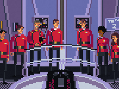 Spock's Funeral pixel art spock star trek