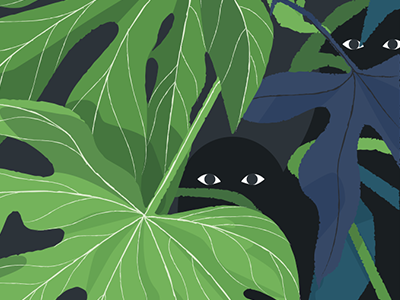 Green study botanic botanical editorial garden green illustration leaf leaves tree