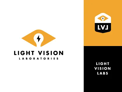 Logo Option for a friend eye figure ground light bulb logo mark