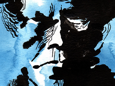 The Man illustration portrait tom waits