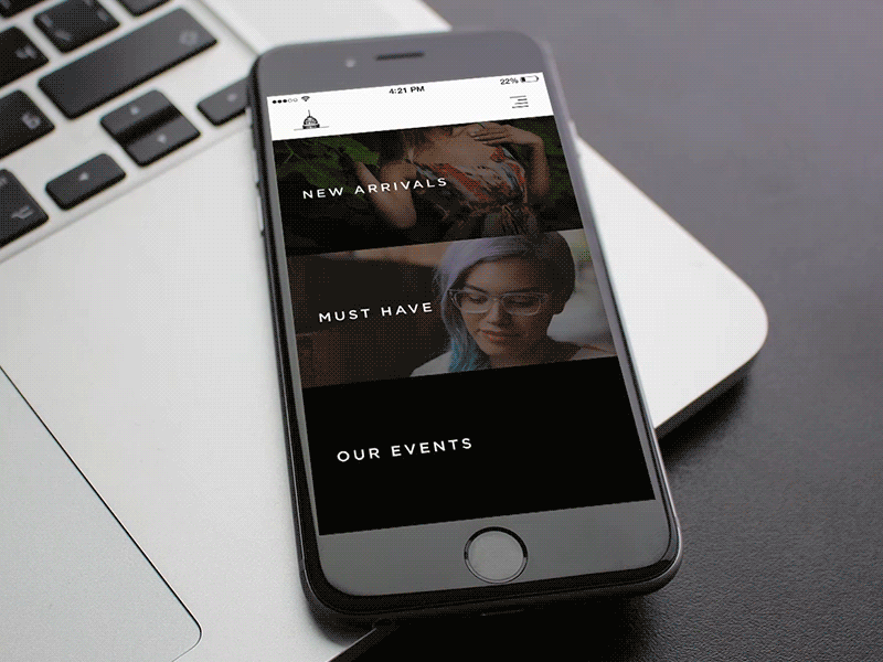 Concept of Navigation animation clothes fashion gif iphone navigation