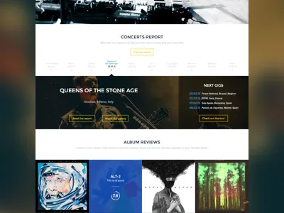 Square ~ Web Interface flat interface music sketch square ui ux web