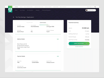 Simple Financial Application Form 🖊 animation application finance form ui ux