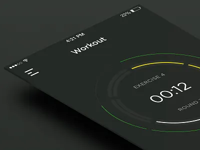 Workout Screen circle exercise ios round screen sport time timer workout