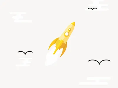 Rocket clouds illustration opendoor rocket