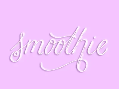 Smoothie Lettering handlettering type typography yummy