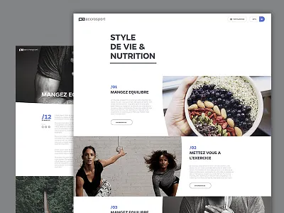 News blog clean curve fitness food life magazine news sport ui ux white
