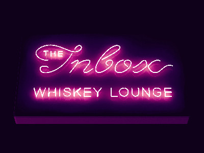 The Inbox 3d animation lettering neon pixel art signage