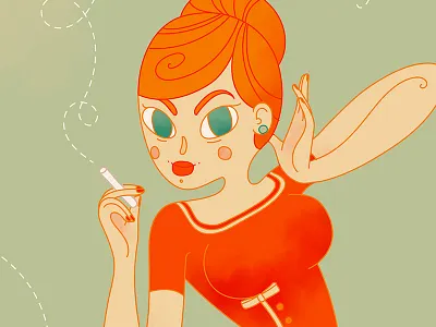 Joan Holloway from Mad Men christina hendricks cigarette joan joan holloway lips mad men pinup redhead smoke
