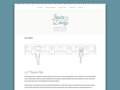 Wedding Website hotel illustration script subway train website wedding