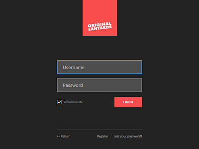 Login admin dark login red