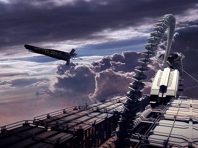 Mothership 3d concept maxwell maya sci fi