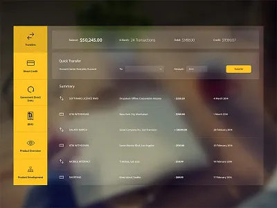 Bank Transfer Deck app bank deck ios ipad mobile money tabs transfer ui
