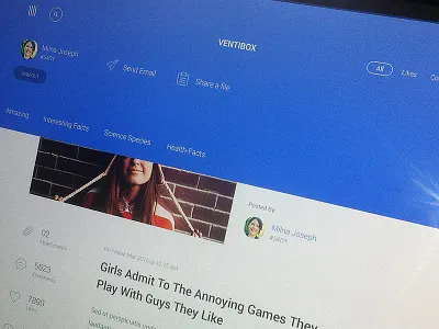 Ventibox blog clean fresh icons modern posts ui ux