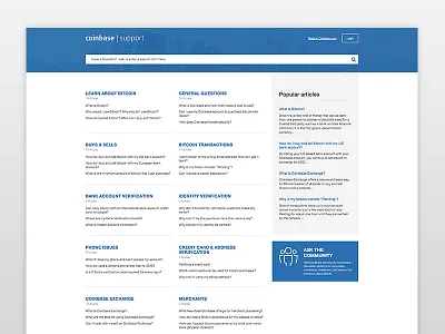 Support Page bitcoin coinbase support