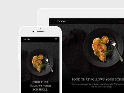 Cinder characters cinder cooking food mobile responsive design