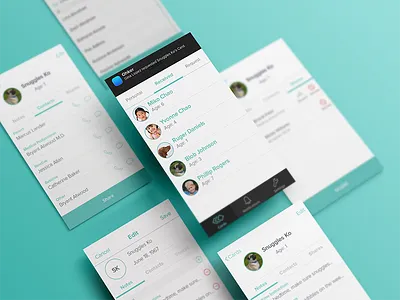 Babysitting iPhone App app apple babysit babysitter blue concept ios iphone ui white