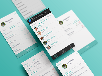 Babysitting iPhone App app apple babysit babysitter blue concept ios iphone ui white