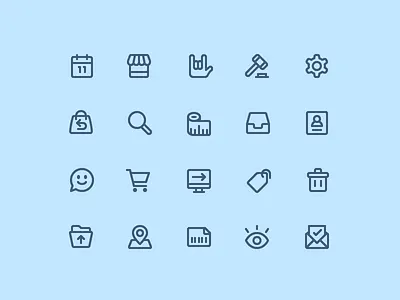 Icon Suite | Enjoei consistent icon iconography icons line set suite