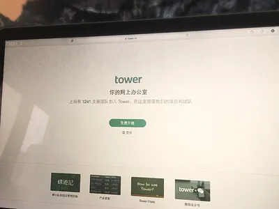 Minimalist landing page design for Tower.im design landing minimalist page tower web