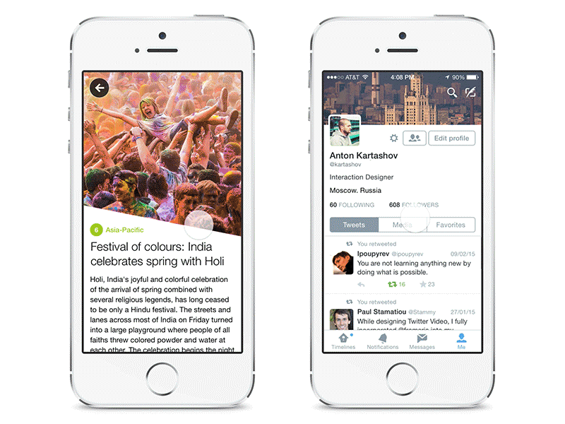 Remaking Yahoo News and Twitter with Origami origami quartz composer twitter yahoo