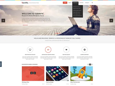 Terrific design ui ui design ux web design white wordpress