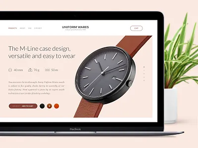 Uniform Wares 2015 beoplay macbook minimalistic mockup photography typography ui ux watches website