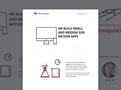Tea Junction Landing Page clean home page icons illustration landing page meteor modern neat sokratus white space