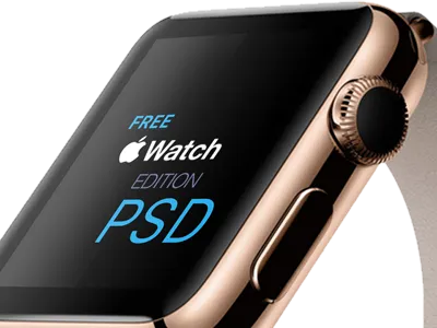 Apple Watch Free PSD apple apple watch gold edition leather leather band psd template watch watch psd
