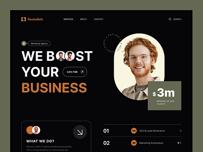 RockeBolt Website design interface product service startup ui ux web website