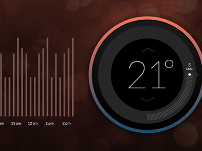 Touch-screen Thermostat cool heat home smart temperature