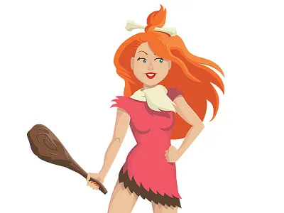 Pin Up Pebbles 2 character design girls illustration pin up vector