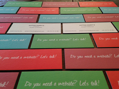 Business Cards - Do you need a website? Let's talk! business cards clean flat graphic design minimal modern moo print print design
