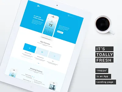 Fresh App Landing Page app clean fresh landing page themeapt ui ux