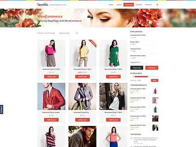 Terrific Shop design ui ui design ux web design white wordpress