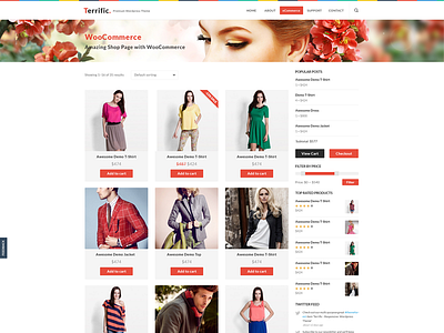 Terrific Shop design ui ui design ux web design white wordpress
