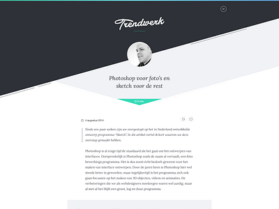 Trendwerk concept blog home interface redesign sketch trendwerk ui website