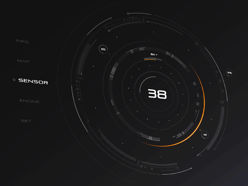 Sensor analytics apple charts dashboard data futuristic interaction numbers scheme sci fi ui watch