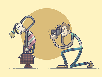 Vacation Time camera illustration line art patience photo slr ugh vacation