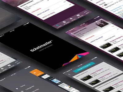 Concept Redesign - Ticketmaster app events flat interface iphone mobile sketch ui