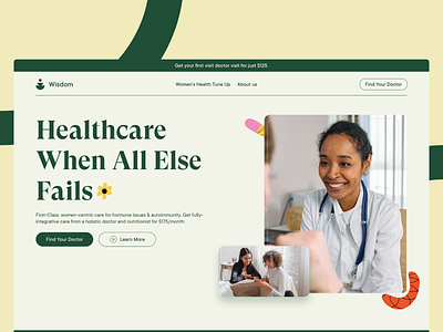 Free Design | Wisdom - Find Your Doctor doctor download find free free design health healthcare landing landing page ui ux web website