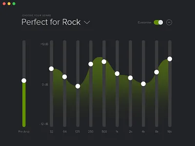 Spotify Equalizer equalizer slider spotify ui wave waveform