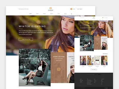 Ecommerce Shop cart catalog e commerce ecommerce fashion landing landing page lookbook products sale shop store