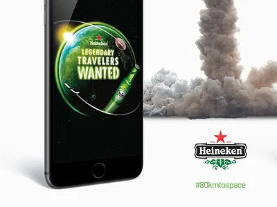 Eighty kilometres to space 80 80km app application heineken kilometres redesign space to
