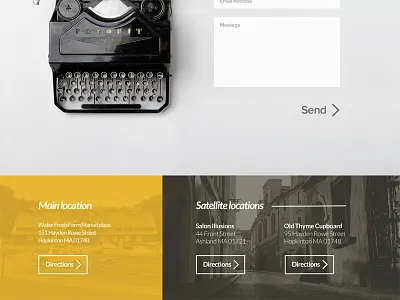 Contact page contact form website